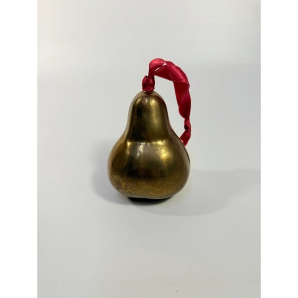 Brass Pear shaped Ornament Life sized Christmas Tree Home Decor Decorative - Picture 2 of 12